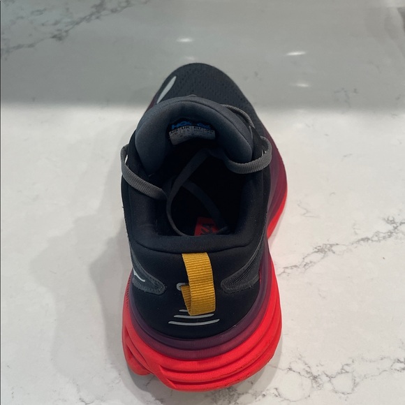 Hoka Black and Red Athletic Shoes - Picture 10 of 16